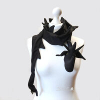Dragon scarf, black