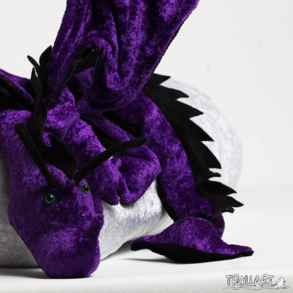 Shoulder dragon XXL, purple, spiky crest