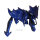 Shoulder dragon XXL, blue patent leather, spiky crest