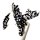 Shoulder dragon XXL, zebra pattern, spiky crest