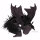 Shoulder dragon XXL, Special Ed., black & purple shimmer, plushy crest