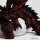 Shoulder dragon XXL, Special Ed., black & red sequin, spiky crest