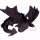 Shoulder dragon XXL, Special Ed., black & purple shimmer, spiky crest