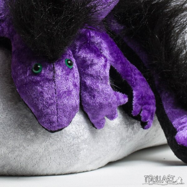 Shoulder dragon L2, purple, plushy crest