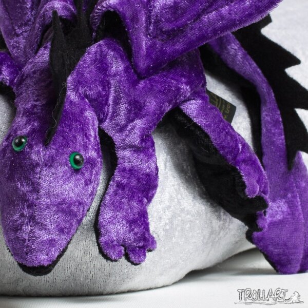 Shoulder dragon L2, purple, spiky crest