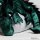 Shoulder dragon XXL, dark green, spiky crest