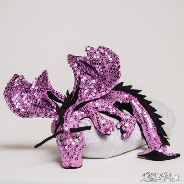 Shoulder dragon XXL, Special Ed., pink glitter, spiky crest