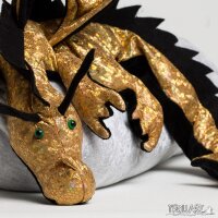Shoulder dragon XXL, Spec. Edit. holo lizard gold, spiky crest
