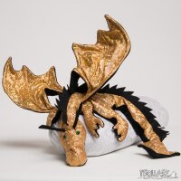 Shoulder dragon XXL, Spec. Edit. holo lizard gold, spiky...