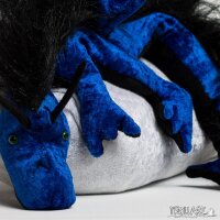 Shoulder dragon XXL, royal blue, plushy crest
