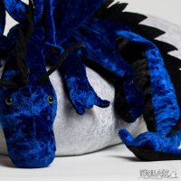 Shoulder dragon XXL, royal blue, spiky crest