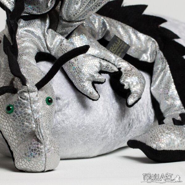 Shoulder dragon XXL, Special Ed., holo lizard silver, spiky crest