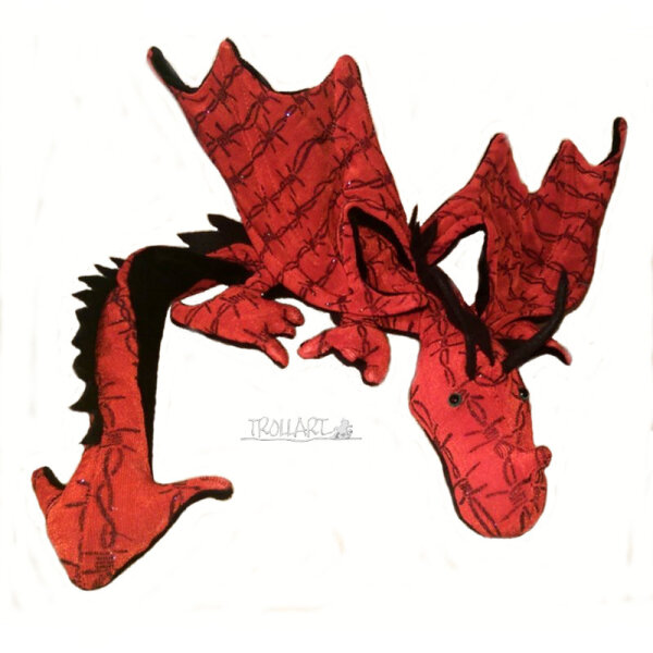 Shoulder dragon XXL, Special Ed., red barb, spiky crest