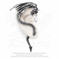 Crystal dragon earring by Alchemy