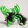 Shoulder dragon XXL, poison green, plushy crest