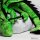 Shoulder dragon XXL, poison green, spiky crest