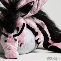 Shoulder dragon XXL, pink, plushy crest