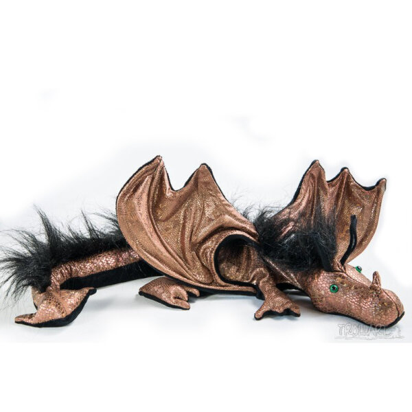 Shoulder dragon XXL, Special Ed., holo lizard full bronze, plushy crest