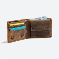 Bank note wallet, flat, leather