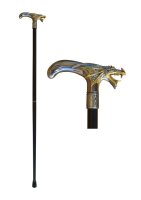 Walking cane with dragon head grip, L. 92 cm