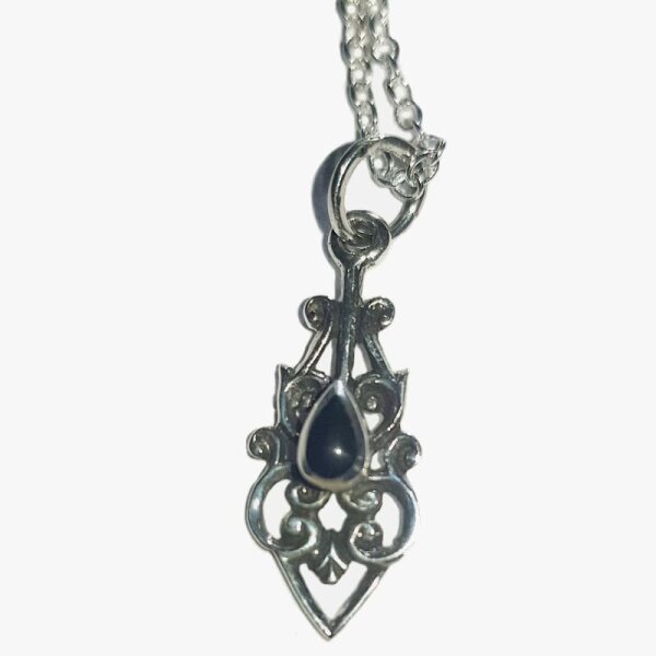 Onyx Pendant, Silver 925, incl. Chain