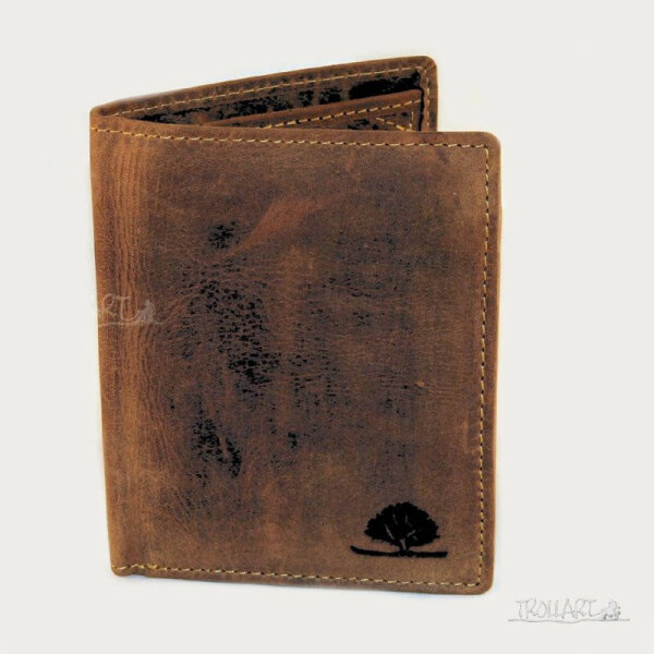 Combination wallet, vintage style, leather