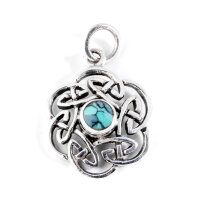 Celtic Knot, Turquise, Silver 925, incl. Chain