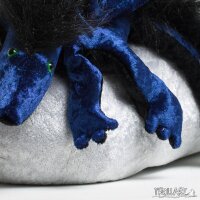 Shoulder dragon L2, dark blue, plushy crest