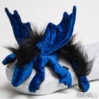 Shoulder dragon L2, royal blue, plushy crest
