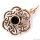 Celtic Knot, Onyx, Bronze Pendant, incl. ribbon
