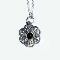 Celtic Knot, Pendant, Onyx, Silver 925, incl. Chain