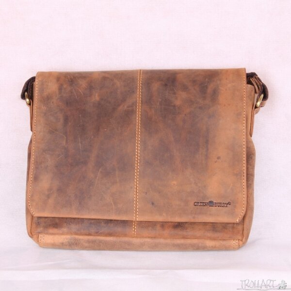 Messenger bag, leather, by Greenburry
