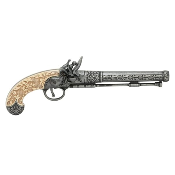 Replica Flintlock pistol, white grip