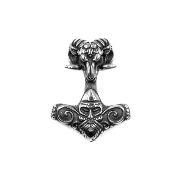 Thors hammer, stainless steel incl. ribbon