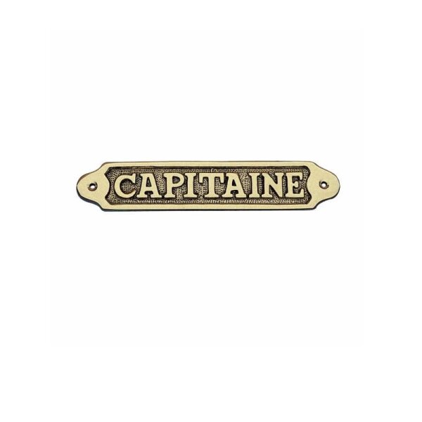 Capitaine, brass plate