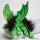 Shoulder dragon L2, poison green, plushy crest
