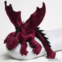 Shoulder dragon L2, bordeaux, spiky crest