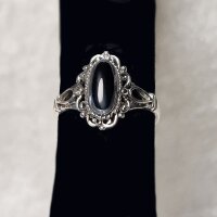 Bohemia ring, silver 925, onyx