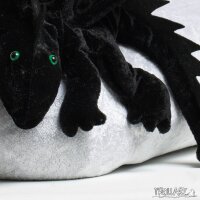 Shoulder dragon L2, black, spiky crest