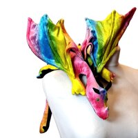 Schulterdrache XXL, Sp.-Ed., Regenbogen, Plüsch-...
