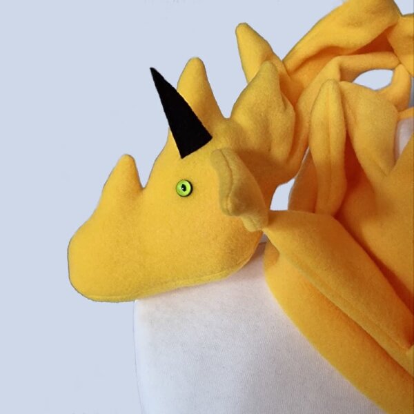 Drachenschal, gelb, Fleece