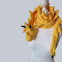 Drachenschal, gelb, Fleece